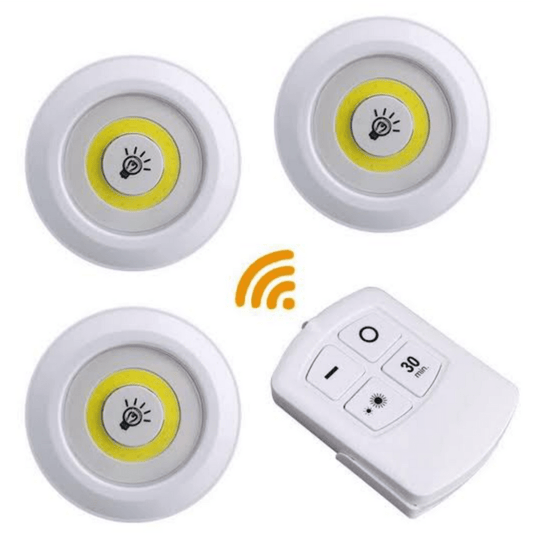 Set De 3 Luces Led Con Control