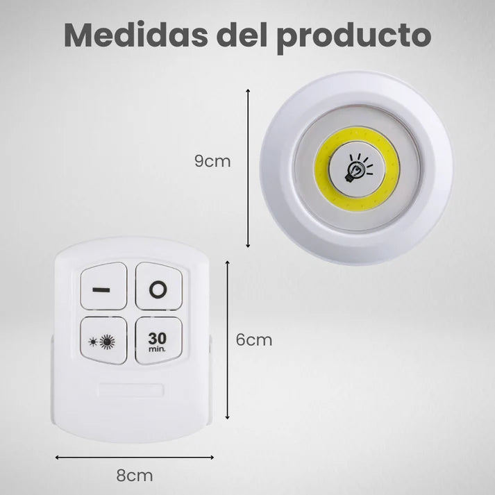 Set De 3 Luces Led Con Control